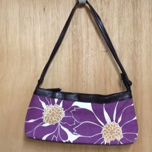 Beautiful shoulder purple flower purse